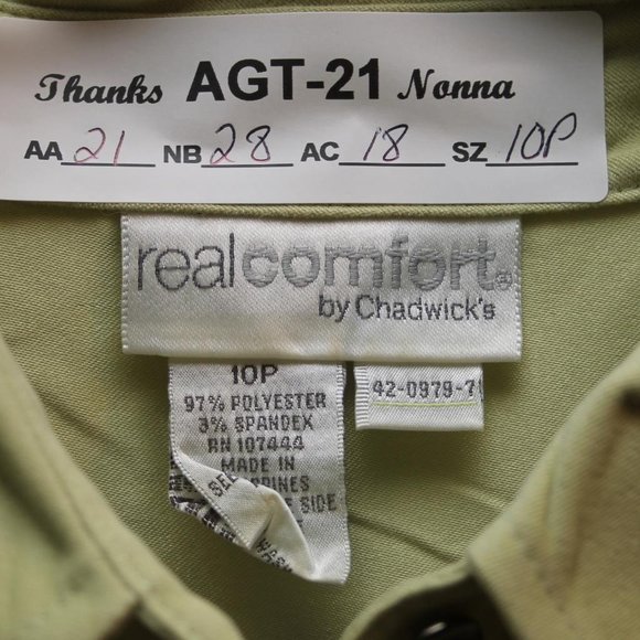 Chadwicks 10P Lime Green Long-sleeved Soft Real Comfort Button Front Shirt - Picture 6 of 6